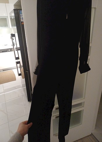 Uzun Siyah Gotik Kadın Elbise - Görsel 8