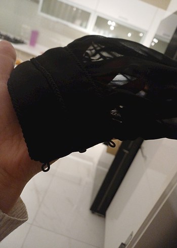 Uzun Siyah Gotik Kadın Elbise - Görsel 7