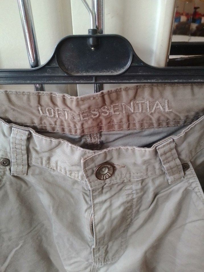 Gri Keten Erkek Pantolon, Kemerli, Rahat Kesim - Görsel 3