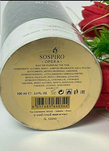  Beden Renk SOSPIRO OPERA EDP 100 ML UNİSEX-YUVARLAK KUTU