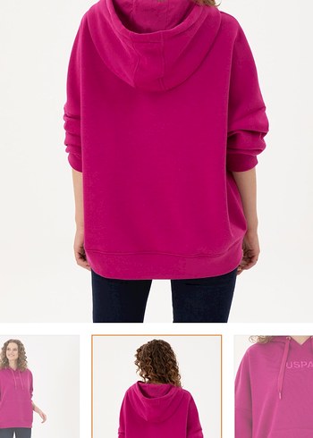 USHA Pembe Kadın Sweatshirt - Görsel 4