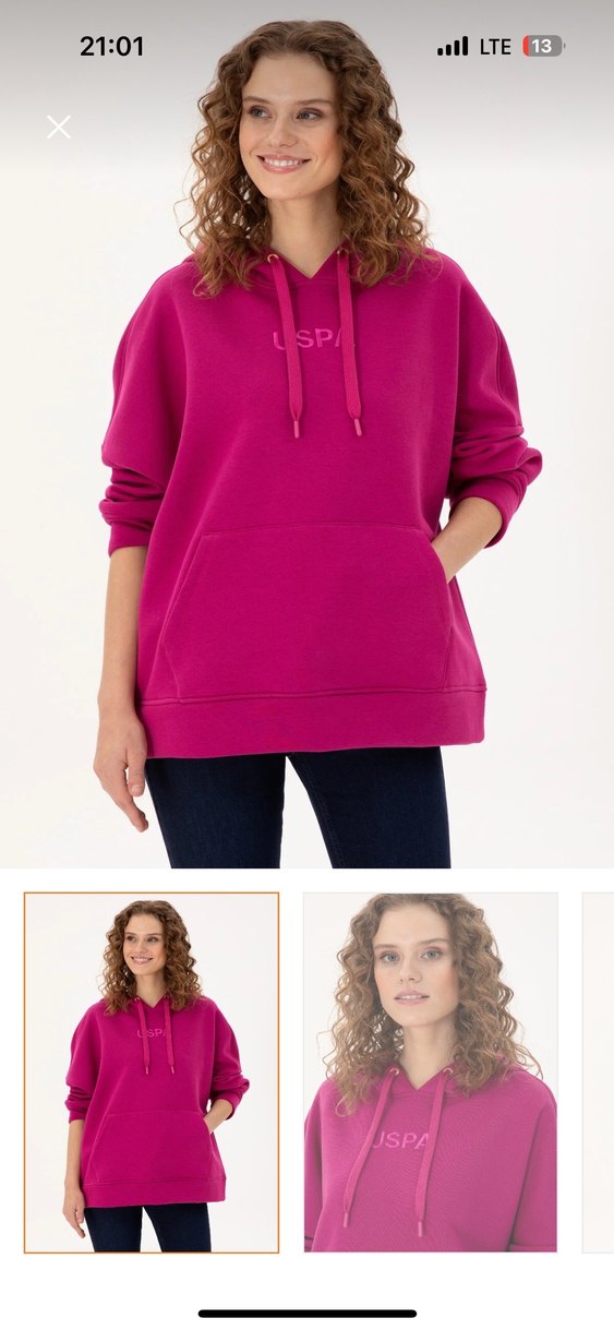 USHA Pembe Kadın Sweatshirt - Görsel 3