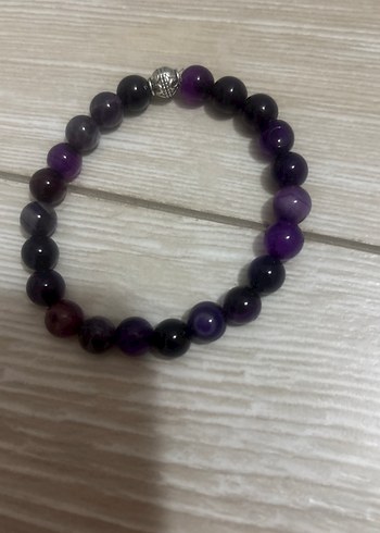 Mor Ametist Doğal taş bileklik - Görsel 2