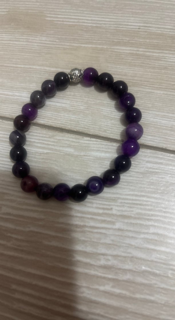 Mor Ametist Doğal taş bileklik - Görsel 2