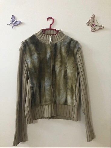 imitat tavşan kürkü Sweatshirt