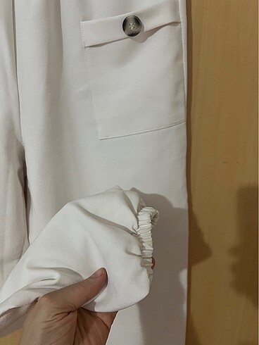 xl Beden beyaz Renk Cep detaylı pantolon