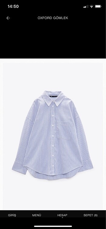 ZARA OXFORD ÇİZGİLİ GÖMLEK