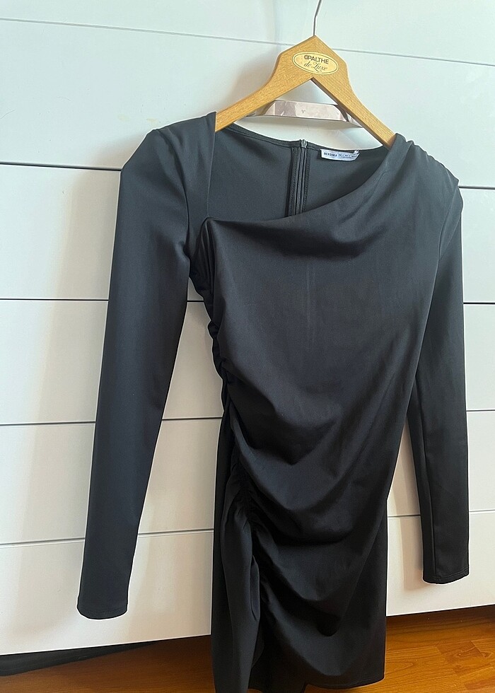 SİYAH BERSHKA MİNİ ELBİSE - Görsel 3