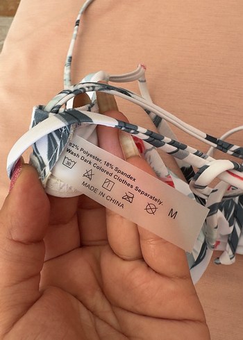 Primark Beyaz Desenli Bohem Bikini Üstü