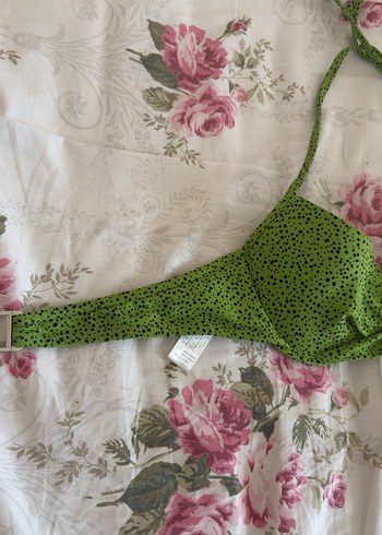 Yeşil Desenli Bağlamalı Bikini Üstü - Görsel 4