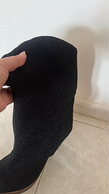 39 Beden Simli siyah çizme
