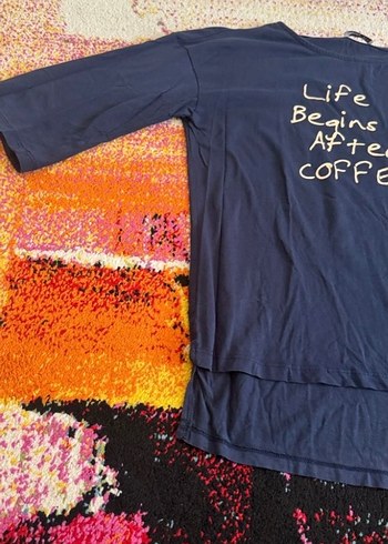 Mavi Pamuklu Uzun Kollu Tişört - Görsel 3