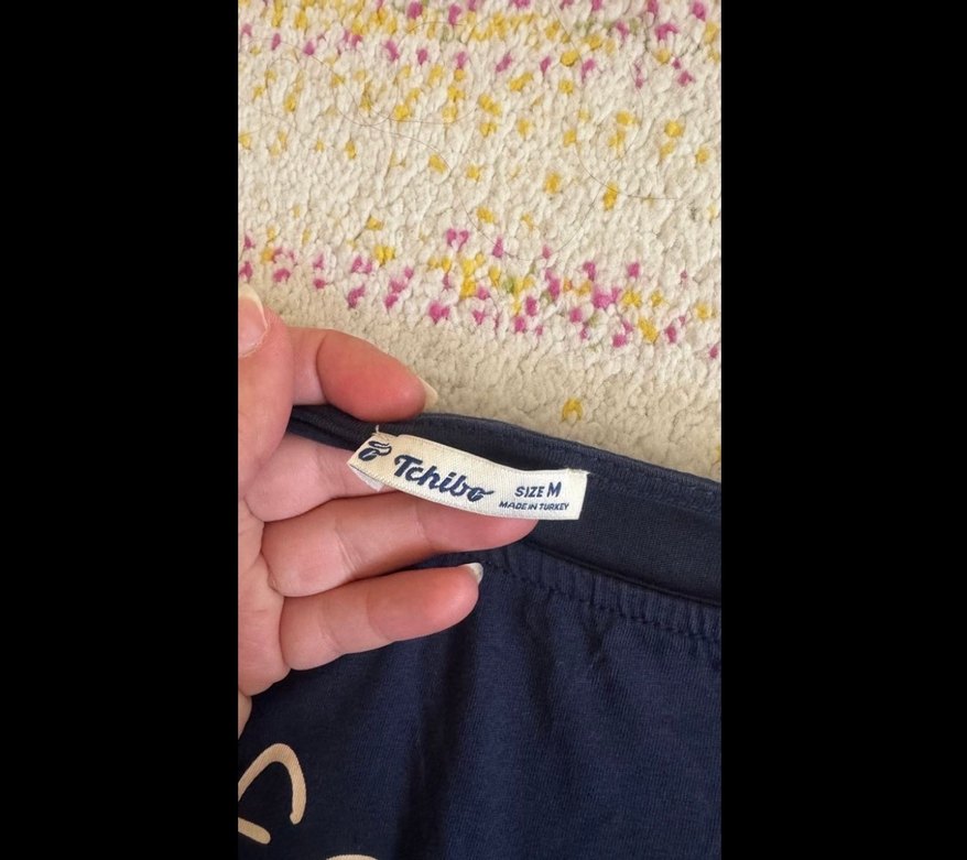 Mavi Pamuklu Uzun Kollu Tişört - Görsel 2