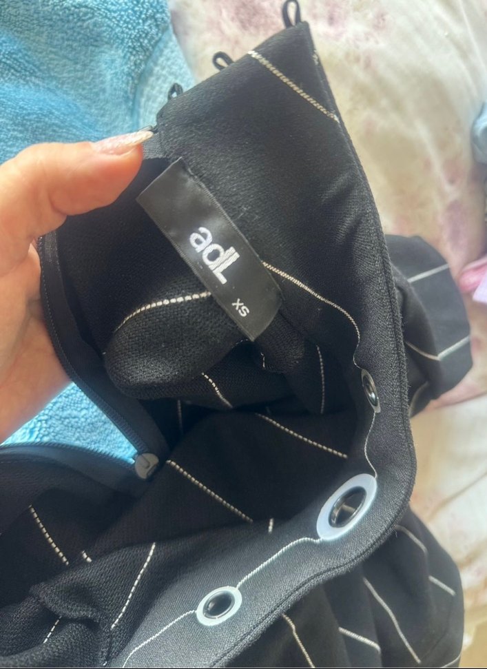 Kemerli Siyah Çizgili Uzun Kadın Elbise adl - Görsel 5