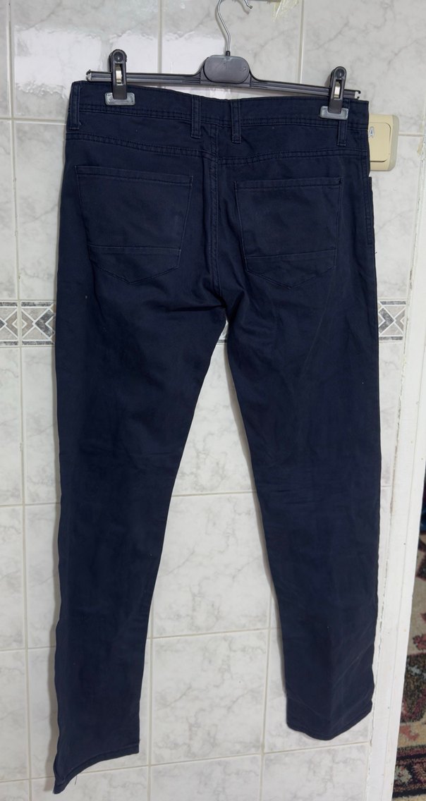 Erkek Lacivert Regular Fit Denim Pantolon - Görsel 3