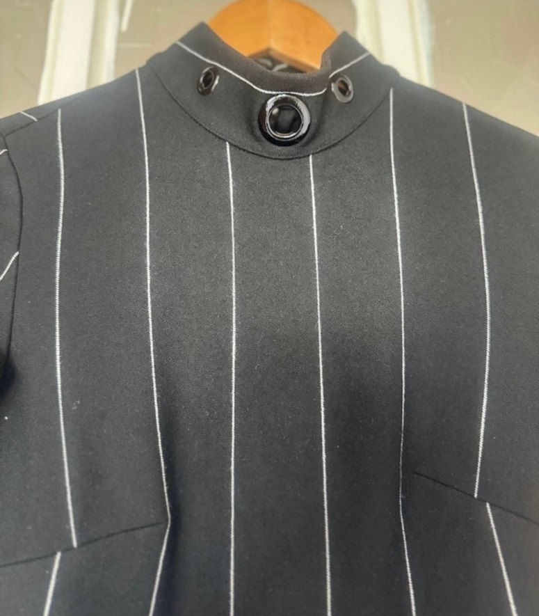 Kemerli Siyah Çizgili Uzun Elbise adl marka - Görsel 3