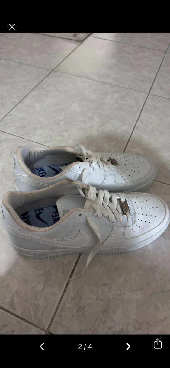 Beyaz Nike Bağcıklı Spor Ayakkabı - Görsel 2