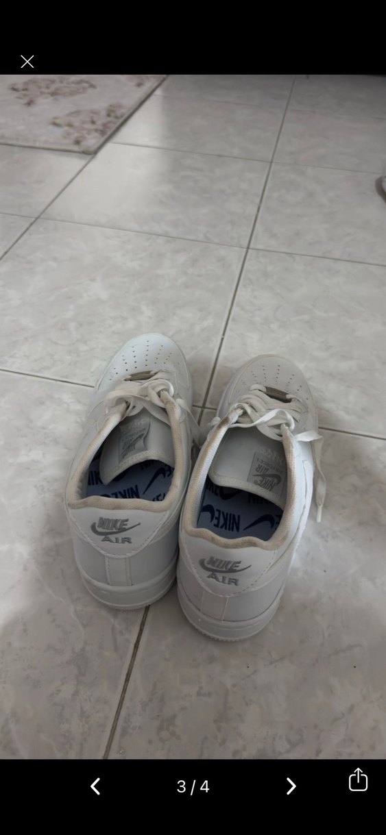 Beyaz Nike Bağcıklı Spor Ayakkabı - Görsel 3