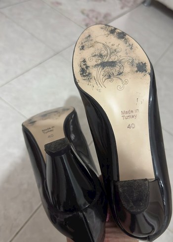Siyah Kadın Klasik Topuklu Ayakkabı - Görsel 4