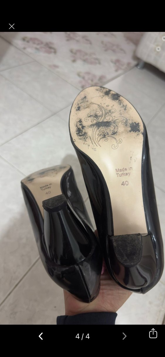 Siyah Kadın Klasik Topuklu Ayakkabı - Görsel 4