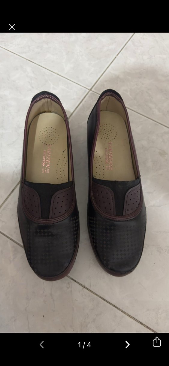 Kahverengi Dolgu Topuklu Kadın Babet ortopedik - Görsel 2