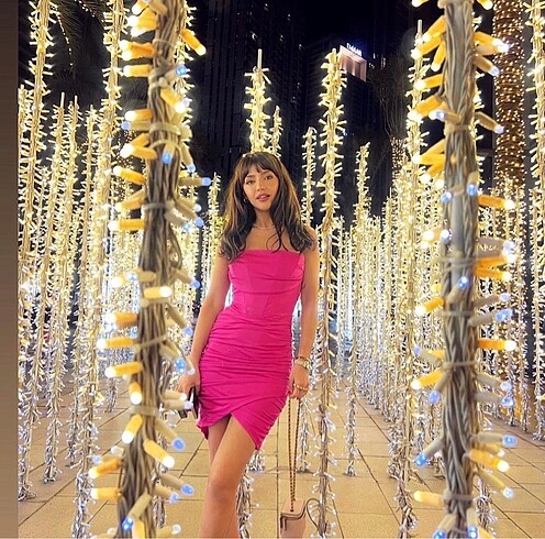 Gece elbisesi pembe