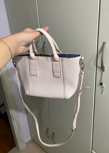 Bej Deri Kadın Omuz Çantası - Görsel 3