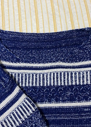 Mavi Bohem Örgü Kadın Kazak - Görsel 4