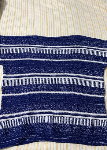 Mavi Bohem Örgü Kadın Kazak - Görsel 3