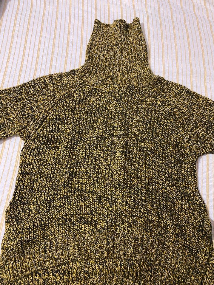 Sarı Kadın Boğazlı Triko Kazak - Görsel 3