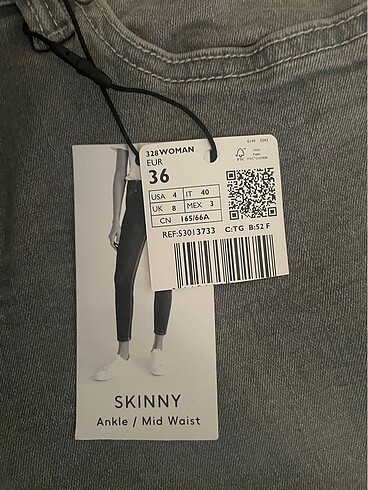 36 Beden gri Renk Mango etiketli Jeans