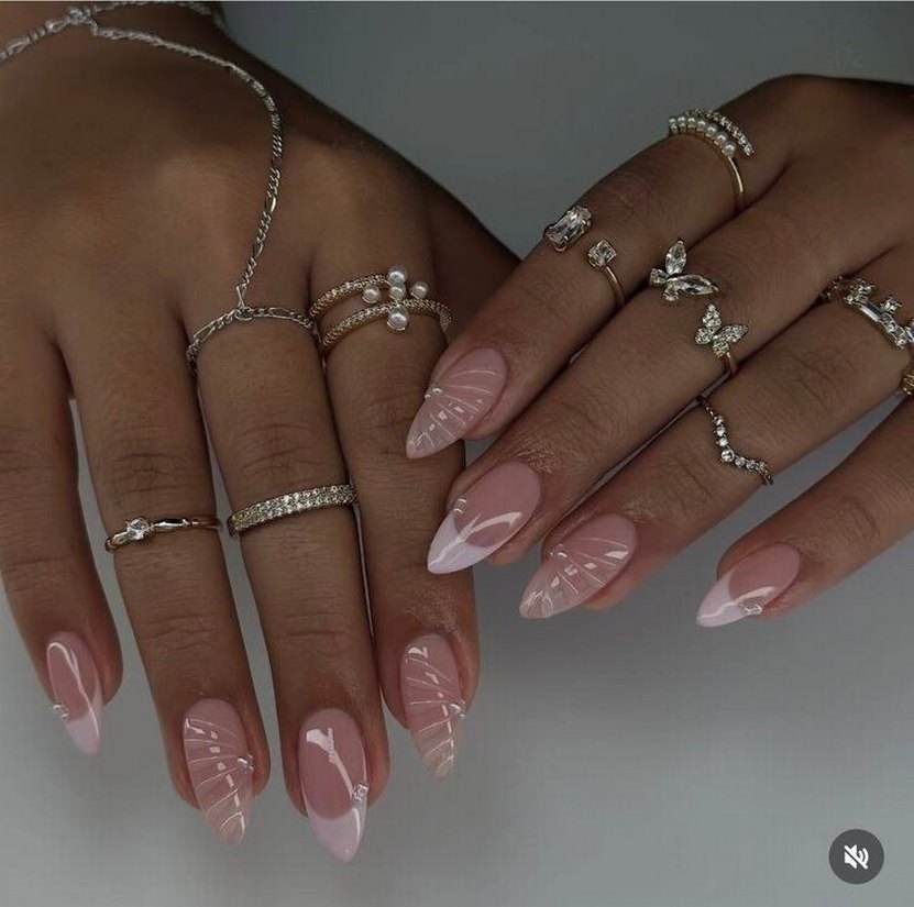 Beyaz Pastel Jel Takma Tırnak Seti - Görsel 2