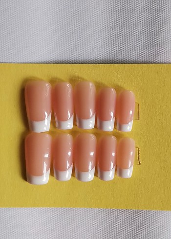 Bej Fransız Jel Takma Tırnak Seti - Görsel 2