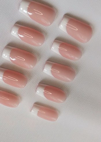 Bej Fransız Jel Takma Tırnak Seti - Görsel 5