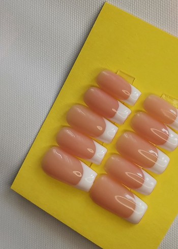 Bej Fransız Jel Takma Tırnak Seti - Görsel 6