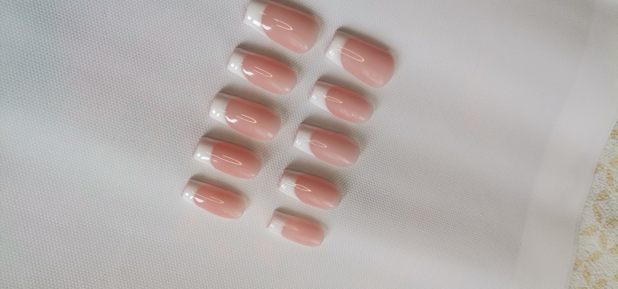 Bej Fransız Jel Takma Tırnak Seti - Görsel 5