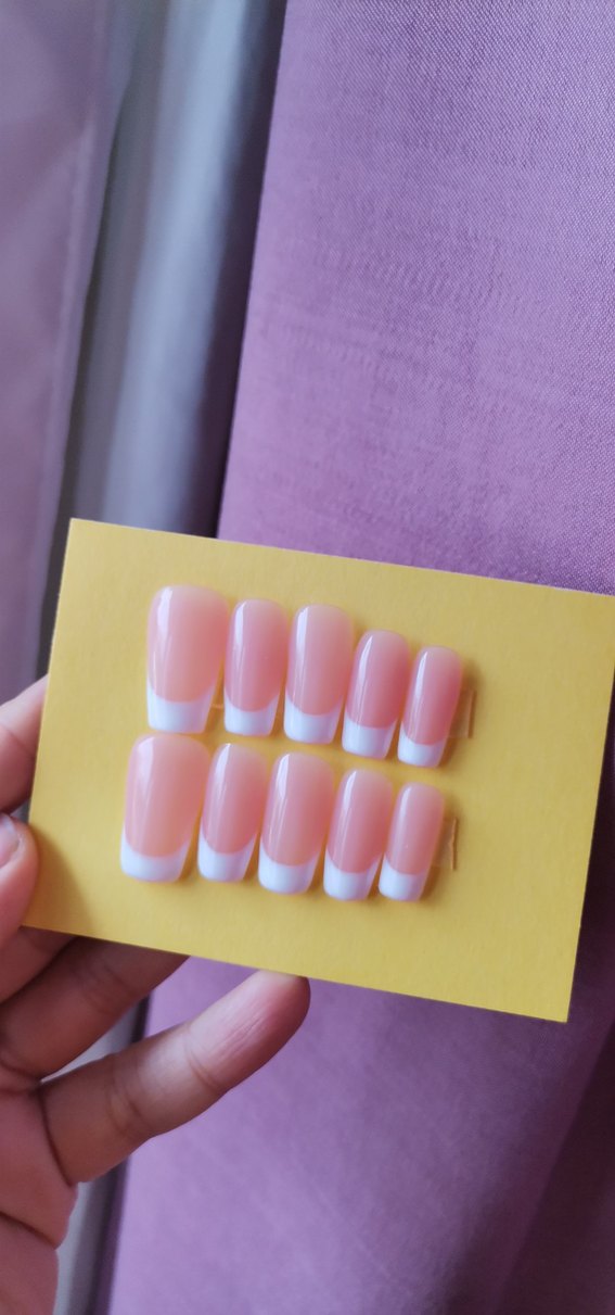 Bej Fransız Jel Takma Tırnak Seti - Görsel 3