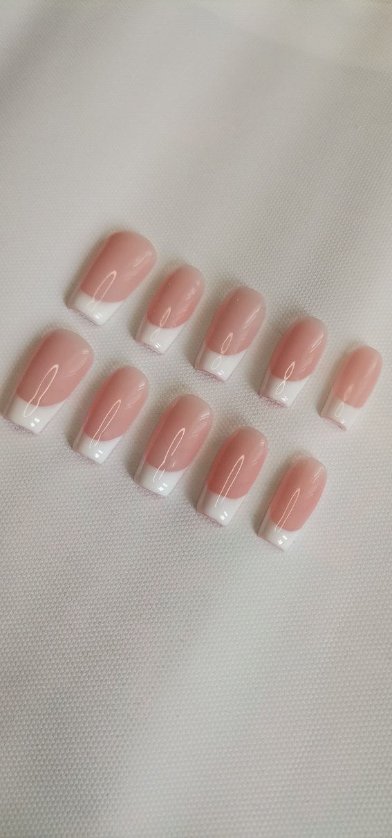 Bej Fransız Jel Takma Tırnak Seti - Görsel 4
