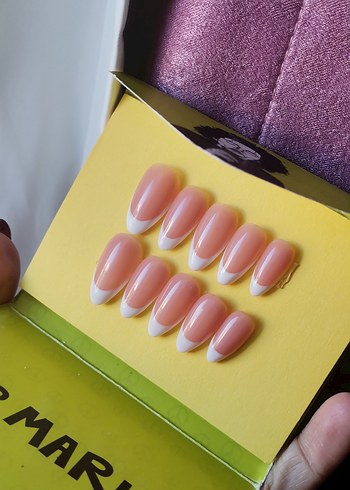 Bej Fransız Tasarımlı Takma Tırnak Seti - Görsel 4