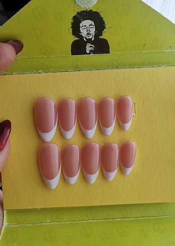 Bej Fransız Tasarımlı Takma Tırnak Seti - Görsel 5