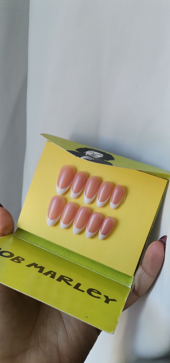 Bej Fransız Tasarımlı Takma Tırnak Seti - Görsel 2