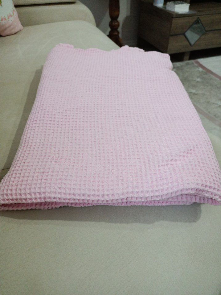 Pembe tek kişilik pike - Görsel 3