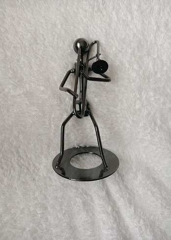 Siyah Metal Trompetçi Figürin - Görsel 3