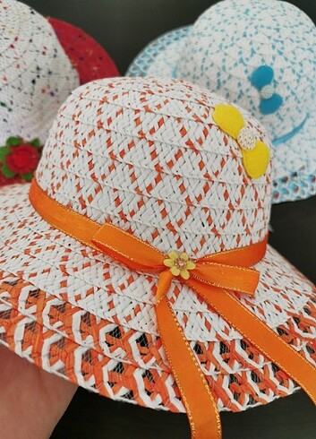 2-3 Yaş, 20 cm Beden turuncu Renk Çocuk şapka