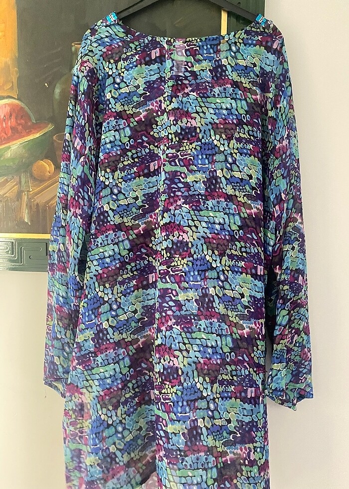 Yakası pullu pareo - Görsel 2