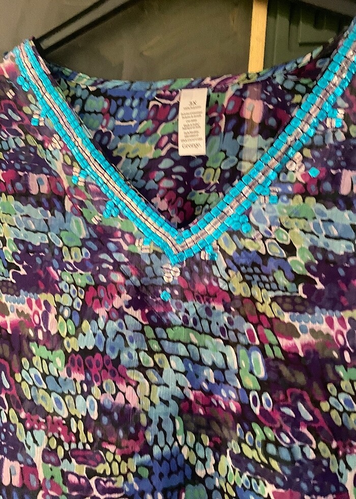 Yakası pullu pareo - Görsel 3