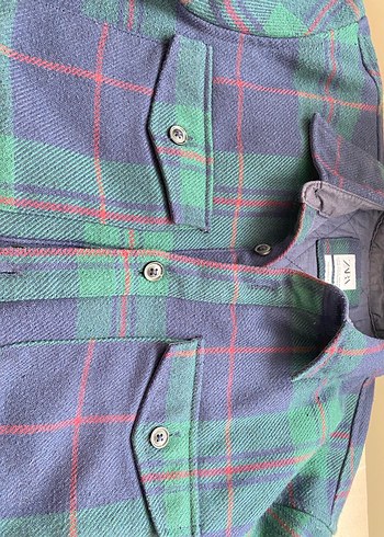 Zara. Gömlek tarzında mont - Görsel 10