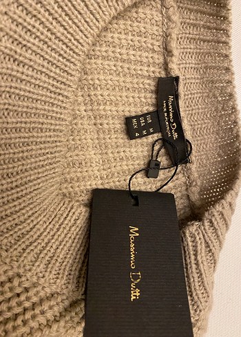 Massimo Dutti krop vizon Örgü Kadın Kazak - Görsel 5