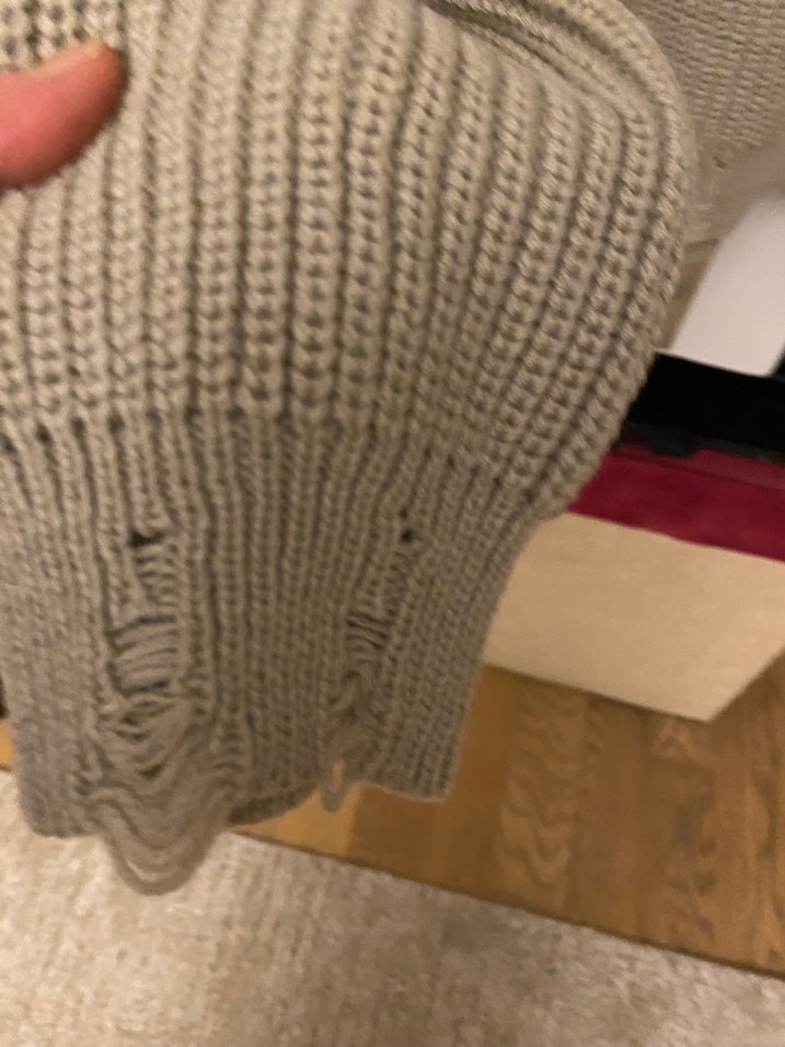 Massimo Dutti krop vizon Örgü Kadın Kazak - Görsel 3