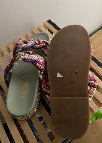 Valmenti Bohem Çok Renkli Örgü Kadın Sandalet - Görsel 2